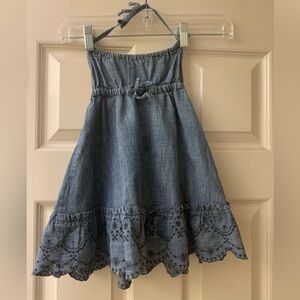 Baby Gap Toddler Blue Denim Halter Dress